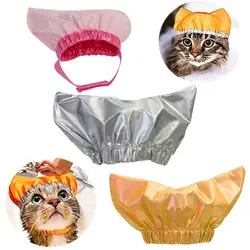 Cat Waterproof  Shower Cap Universal Pet Hat for Bath Dog Shower Cap Comfortable Adjustable Cat Bath Hats Pet Grooming Supplies