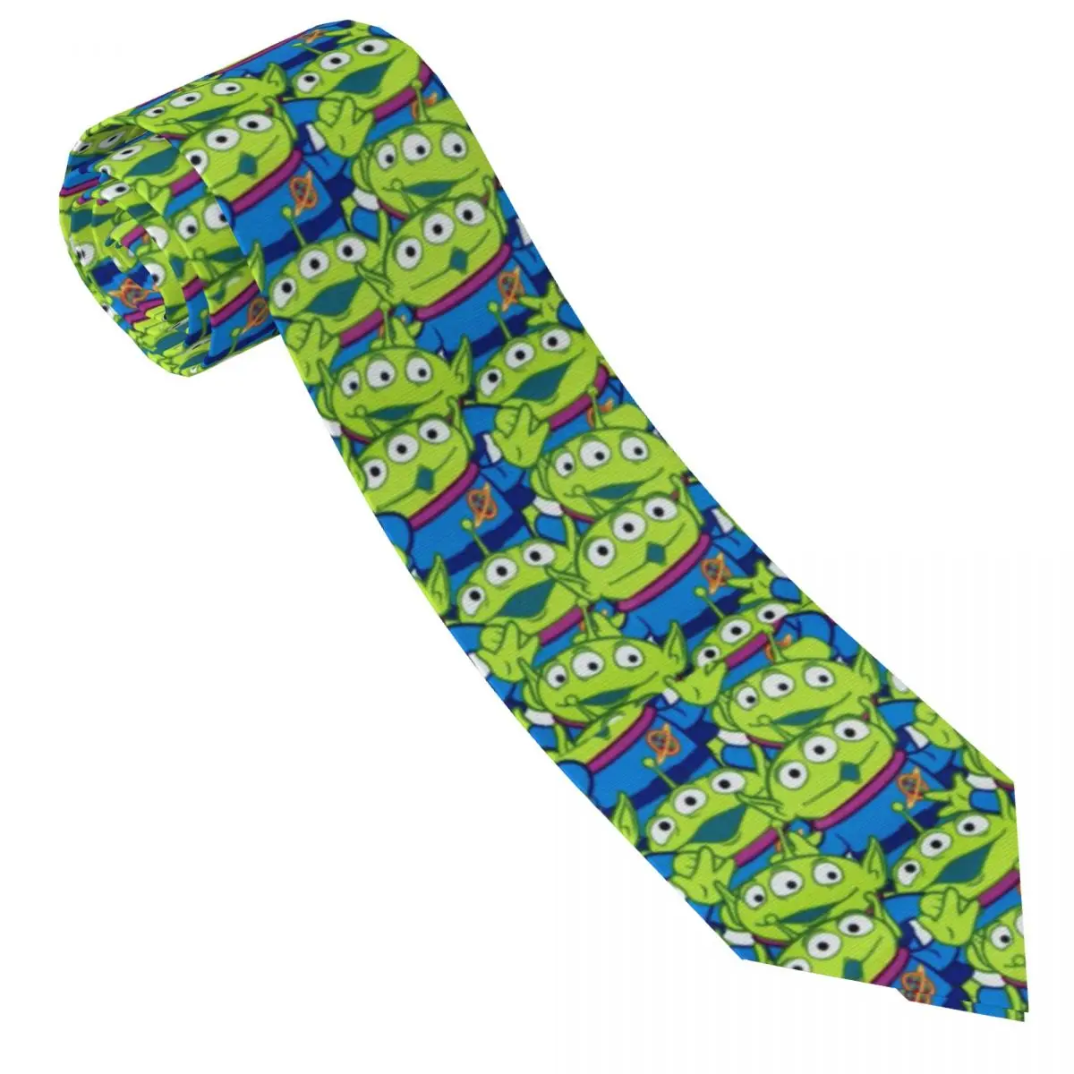 Custom Toy Story Aliens Necktie Men Cravat For Father's Day