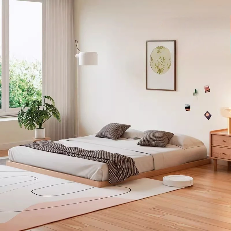 

Minimalist Designer Bed Fashionable Wedding Modern Wood Master Bedroom Bed Confortable Quality Frame Cama De Casal Furniture