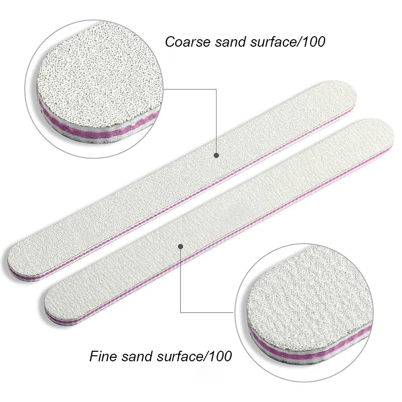 Professional Nail File 100/180 Half Moon Sandpaper file Sanding Polishing Nail Tools files nail grinding equipment manicure file