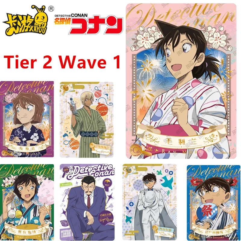

KAYOU натуральная детектива Conanka Tier 2 волна 1 UR QR GR полный набор серии анимационная коллекционная карта детские игрушки Рождественский подарок