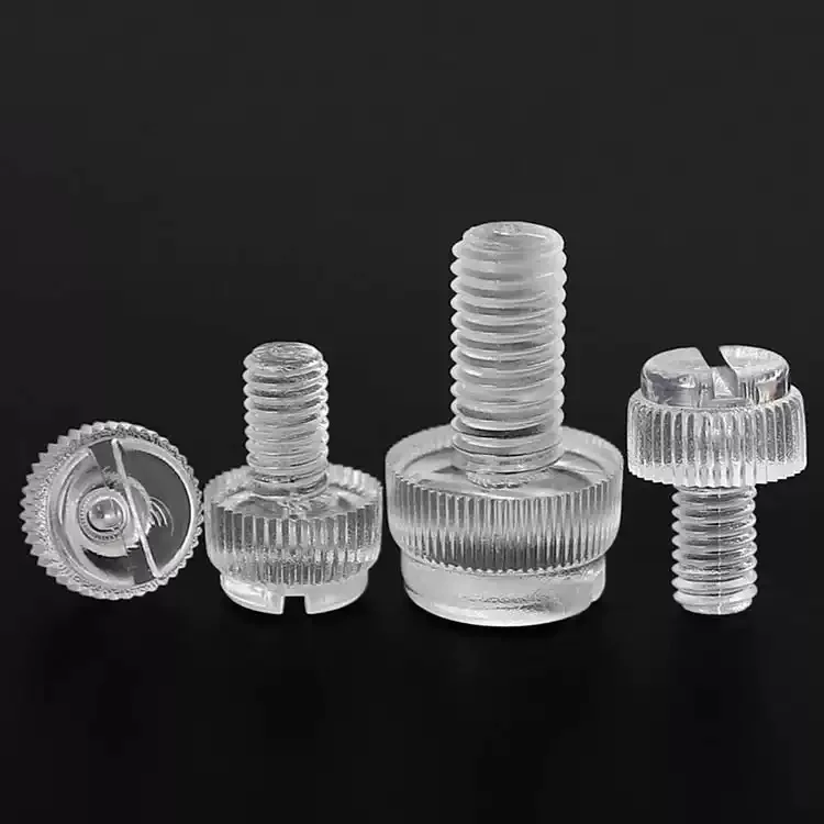 Acryl PC Transparent Rändelschlitzschraube M3 M4 M5 M6 M8 Handdrehschraube Computer Handfest anziehen Schrauben