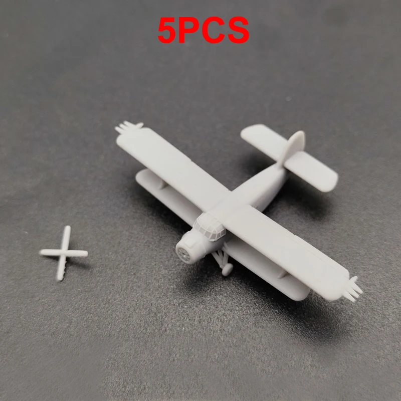 5PCS 1/400 1/350 Scale China Y-5 Light Transport Aircraft Uncolored Miniature Model Multipurpose Airplane Toy Length 32/36.4mm