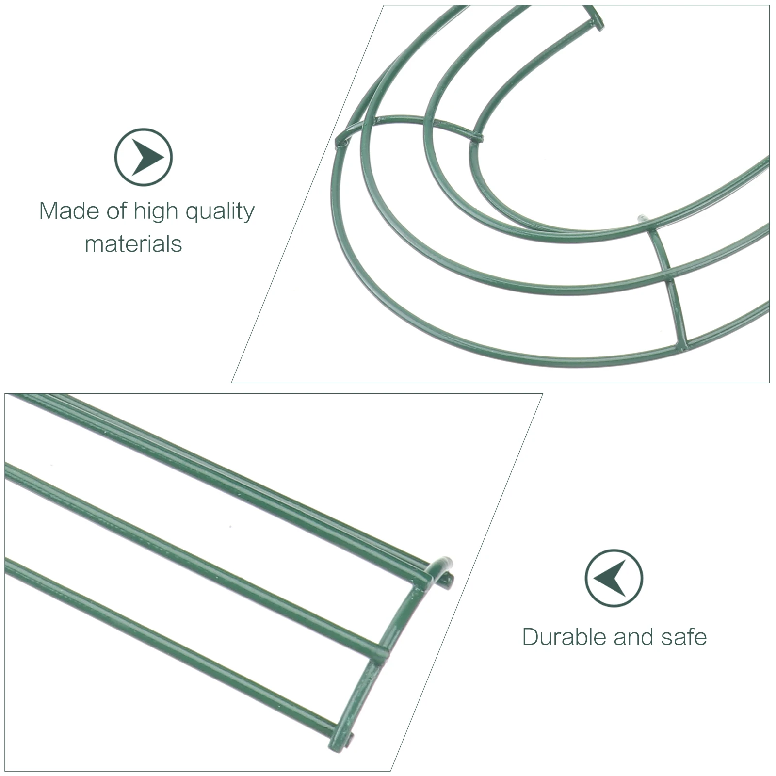 

4pcs Iron Wreath Frame Wire Frame For Christmas Holiday Decorations Indoor Outdoor Garden Terrace Cane Wreath Accessory