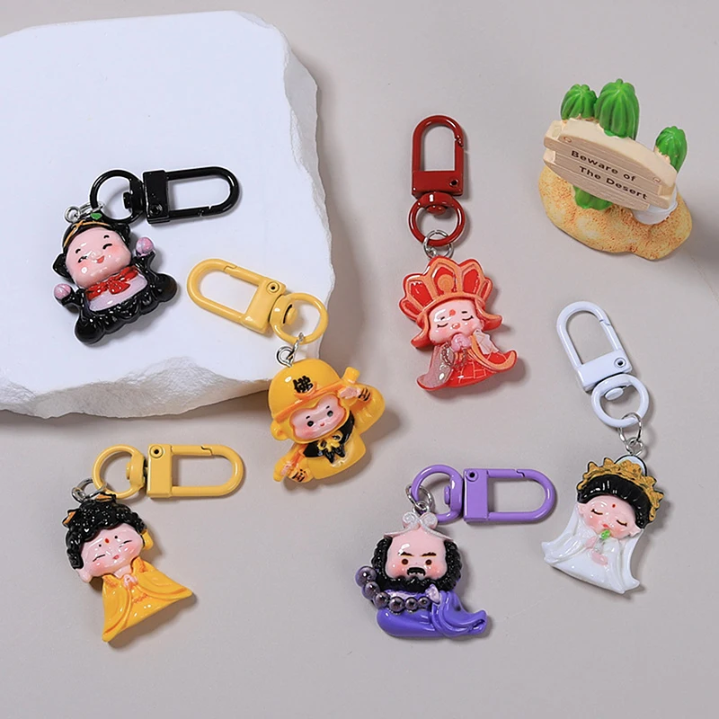 Cute Q Version Journey To The West Keychain Cartoon Creative Small Pendant Bag Car Key Accessories Couple Small Gift