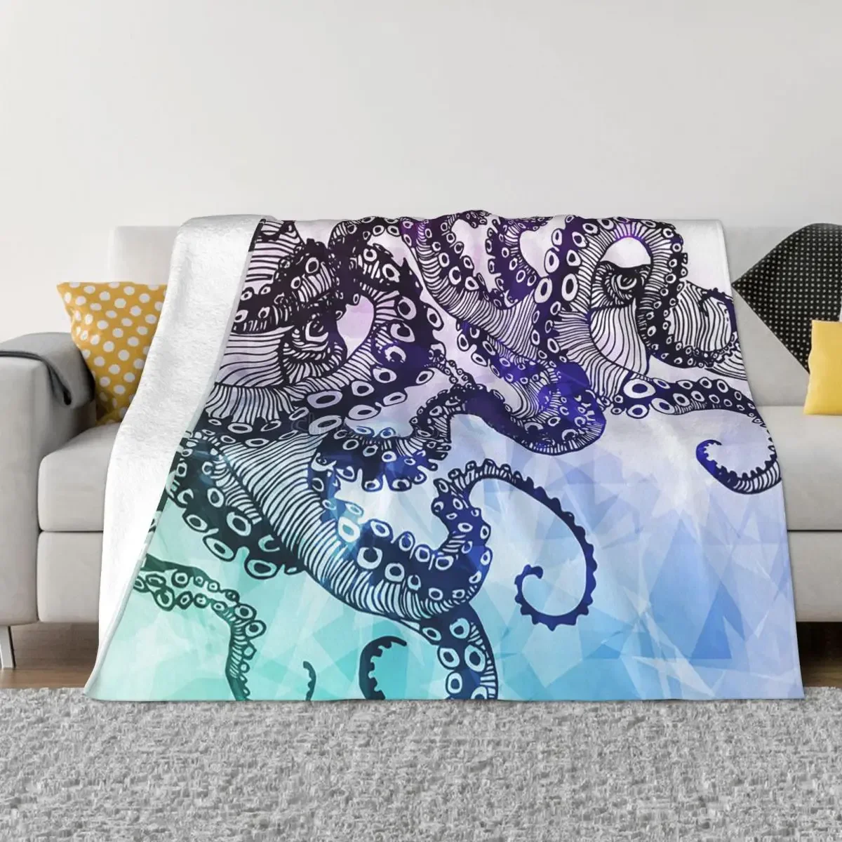 

Lovecraf Mysticism Fuzzy Blankets the Rise of Great Cthulhu Awesome Throw Blanket for Home Hotel Sofa Bedspread