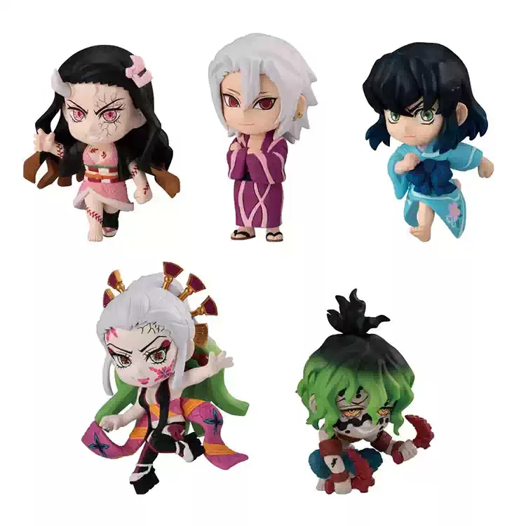 Bandai Demon Slayer Adverge Motion 5 Action Figure Nezuko Daki Gyutaro Inosuke Tengen Collectible Model Toy For Anime Fans