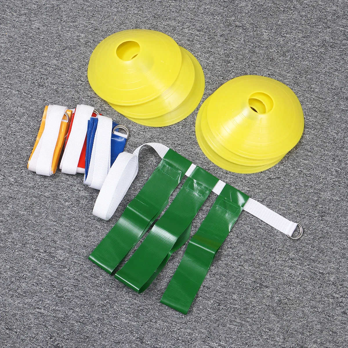 

10 PCS Football Flag Logo Plate Defense Training Soccer Disc Cone Marker Tray Accessory Child