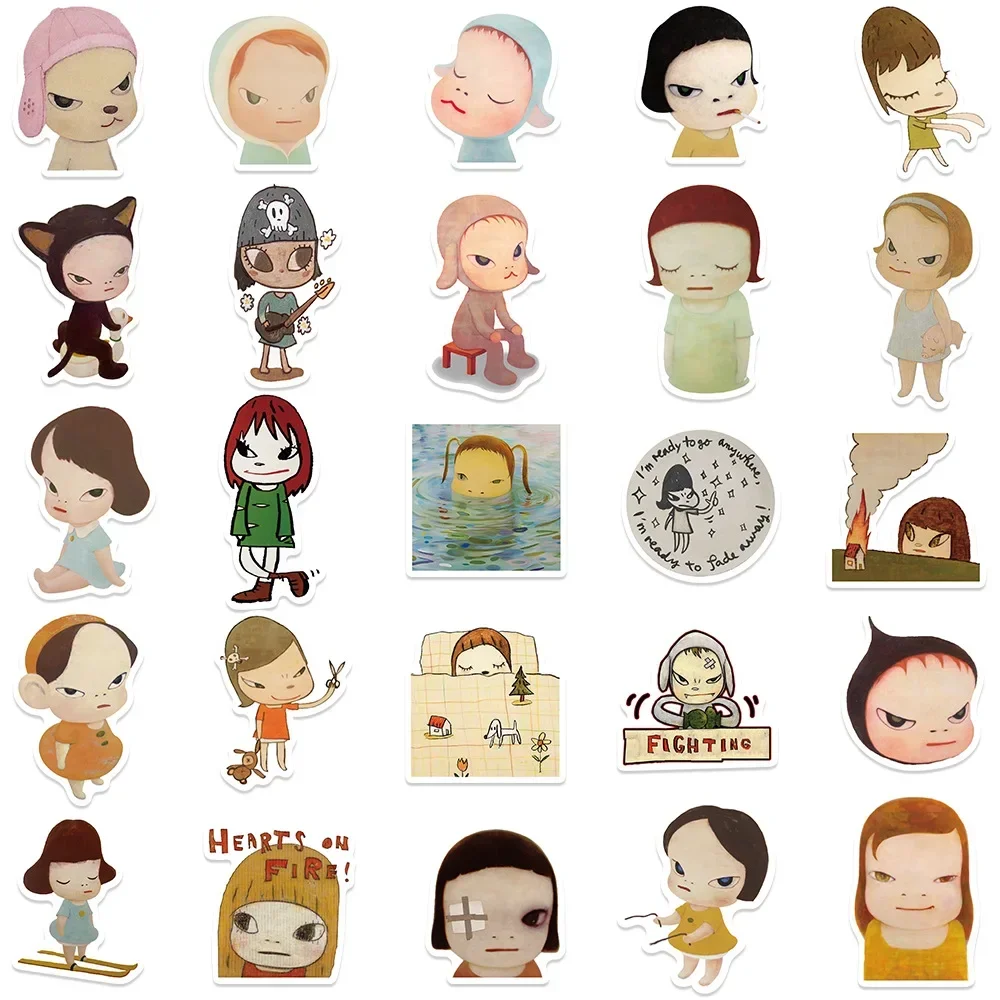 10/30/50PCS Leuke Nara Yoshitomo Cartoon Stickers Decal Decoratie Koffer Scrapbook Telefoon Laptop Briefpapier Cool Kid sticker