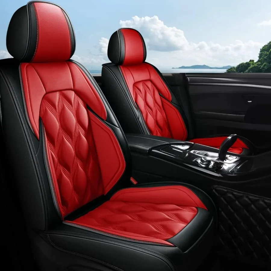 

Car Seat Cover Full Set Fit for GMC Yukon 2007-2025 Leather Car Seat Cushion Protector Compatible Airbag Waterproof Automotive S