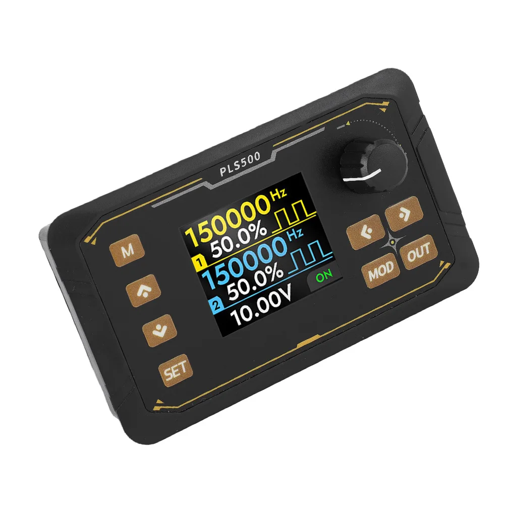 PLS500 Dual-Channel Timing Signal Generator DC5-24V 1Hz-500kHz for t0 Delay 0-60s for External Device Synchronization