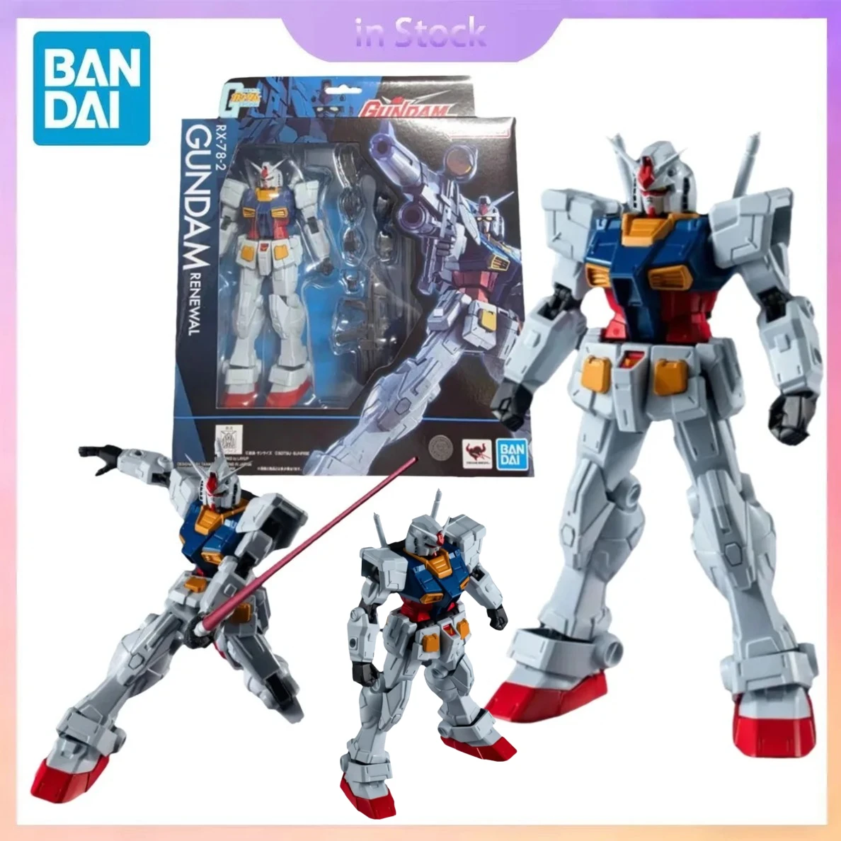 

In Stock Original Bandai Genuine RX-78-2 Renewal New ver Gundam Universe Anime Collection Action Figure Model Kits Toys Gifts