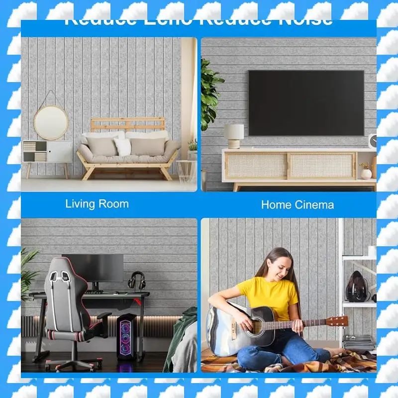 

ONGE 12 Pack Sound Proof Foam Panels 12X12x0.4 Inch, Self Adhesive Acoustic Wall Panels,For Acoustic Treatment