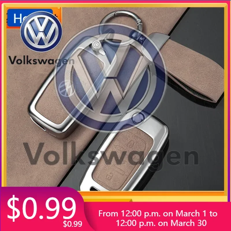 

Новый чехол для автомобильного ключа-брелока из цинкового сплава для VW Volkswagen Beetle Caddy Golf Jetta Polo Tiguan Touran, автоаксессуар