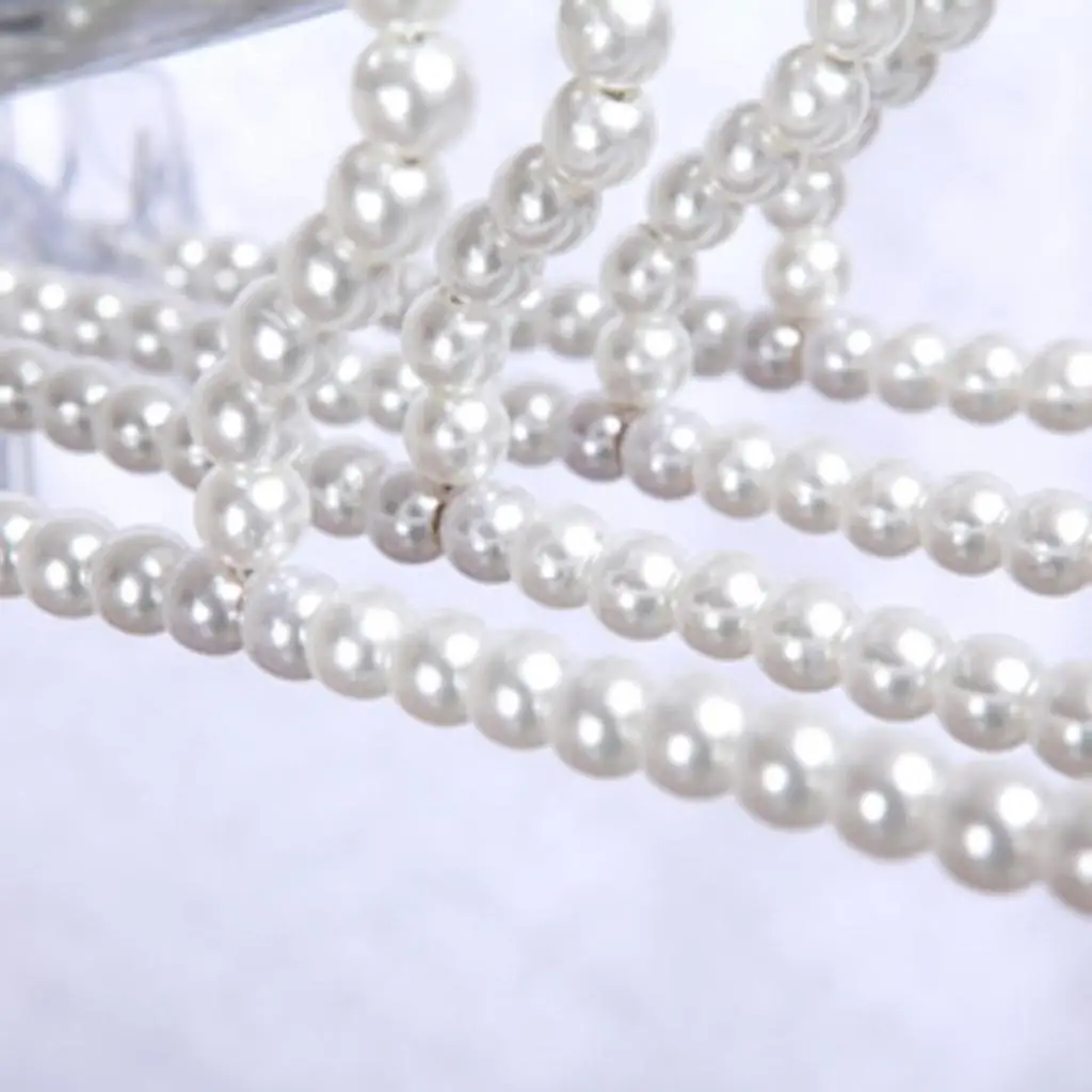 ABS Pearl Beaded Clothes Organizer Pants Clip Rack for Wardrobe Boutique and Clothes Display