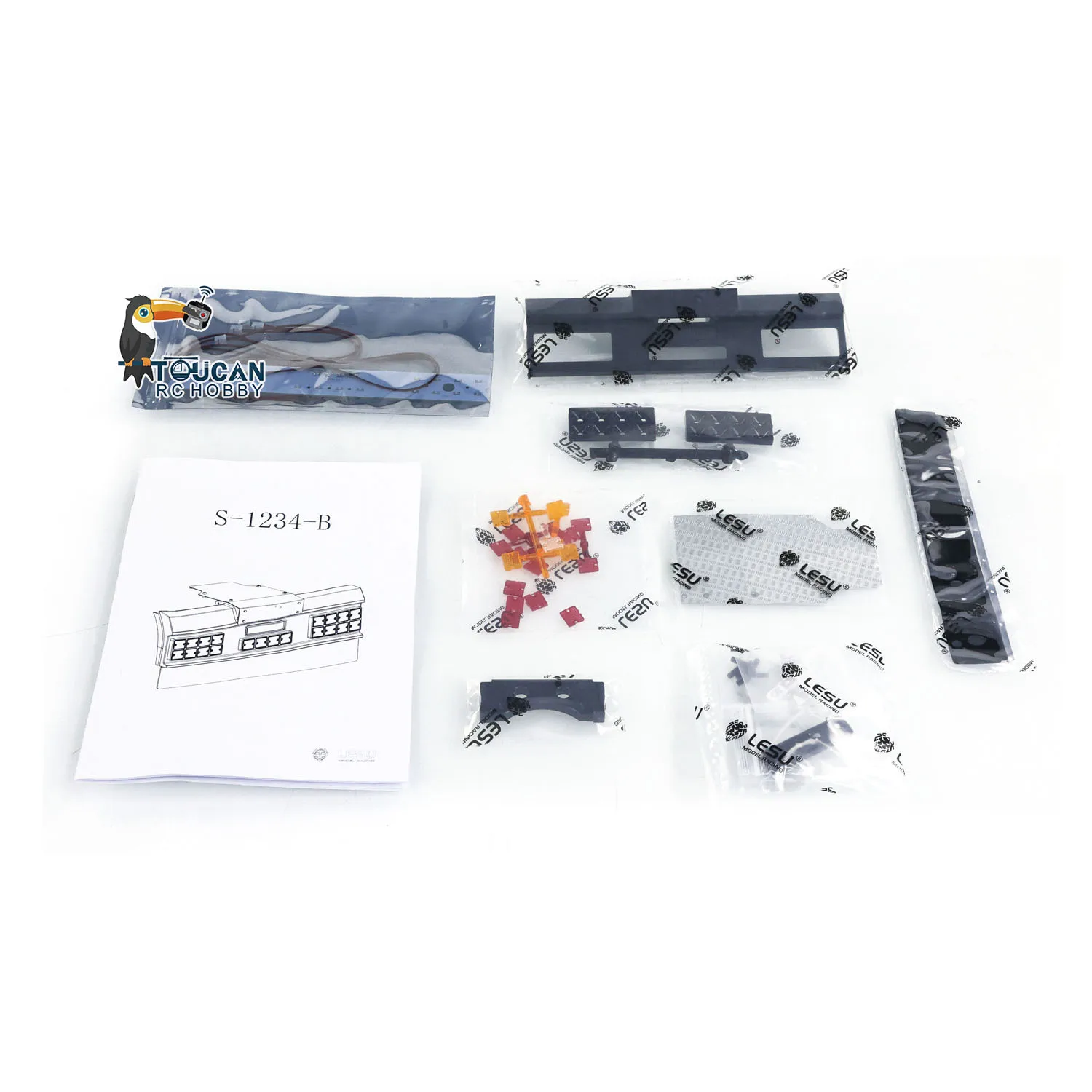 LESU-accesorio DIY de viga trasera de Metal para camión Tractor R470 R620 RC 1/14, pieza de modelo de vehículo de construcción TAMIYA