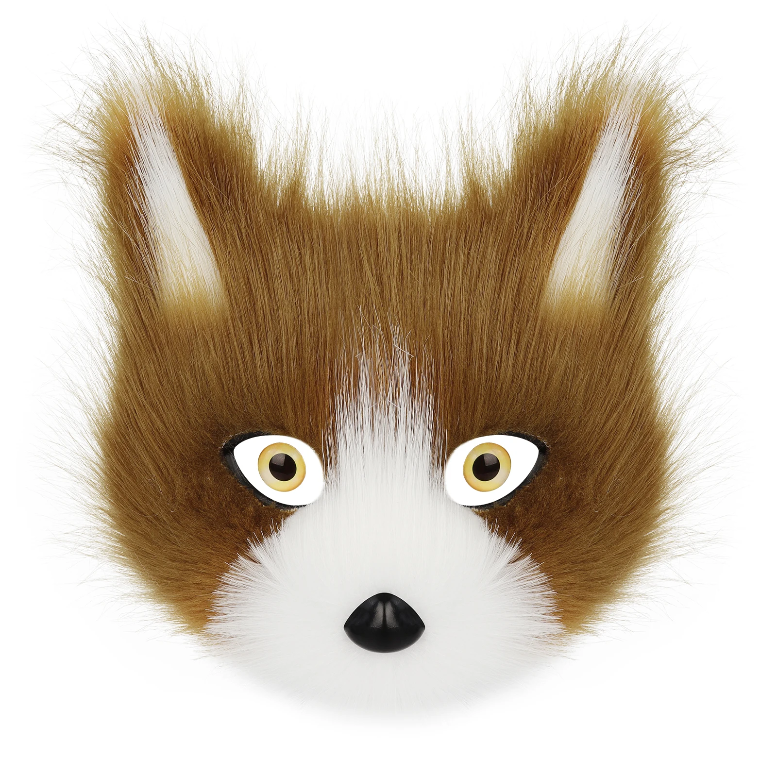 Plush Animal Fox Wolf Mask Plush Cat Half Face Masks Halloween Party Cosplay Costumes Props
