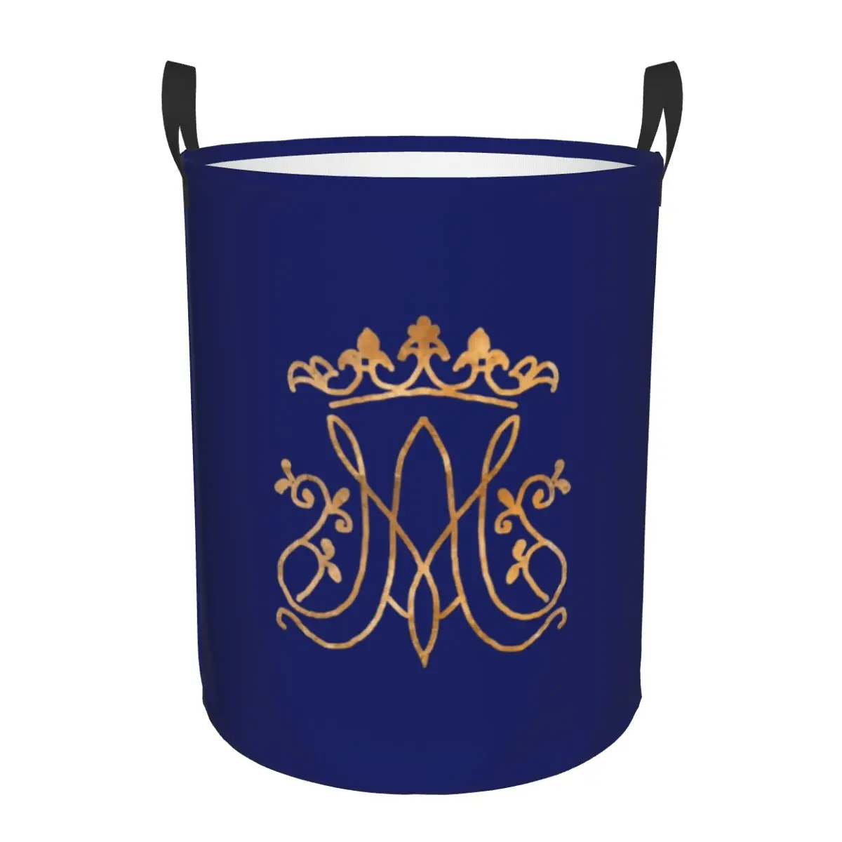 

Ave Maria Monogram Laundry Hamper Large Clothes Storage Basket Catholic Jesus Toy Bin Organizer for Kids