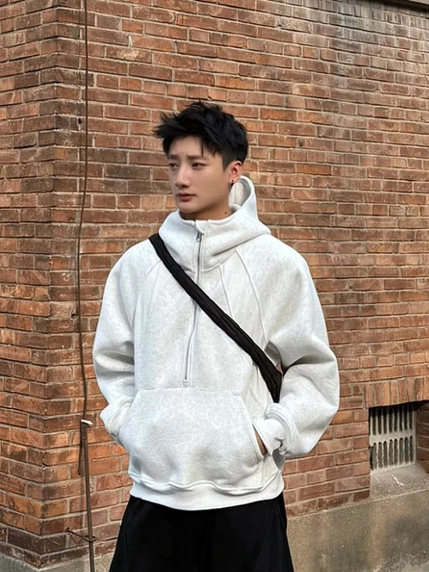 

Толстовка Cleanfit на молнии с флисовой подкладкой, теплая, осенне-зимняя, свободного кроя, утяжеленная, деконструированная куртка-топ