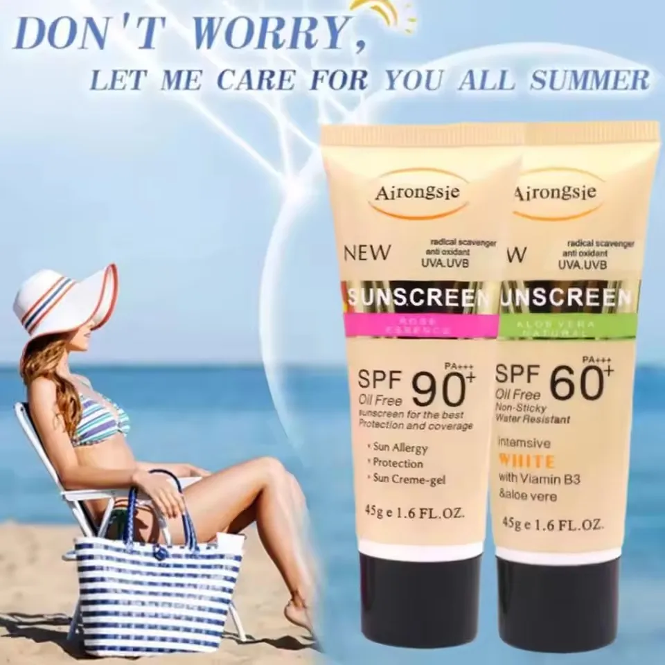 Sunscreen Facial Body Sun Cream Solar Blocker Refreshing Moisturizing Solar SPF90 Protector Skin Care Body Sunblock Lotion