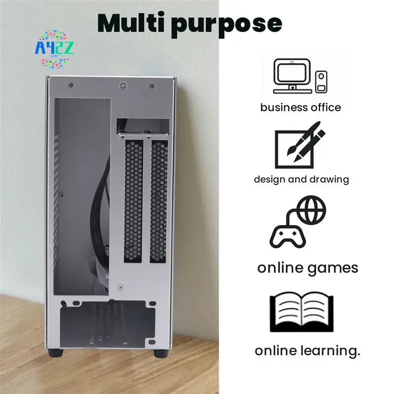

A42Z-A07 Mini ITX Computer Case Chassis HTPC Host Case USB3.0 ITX Enclosure With Graphics Card Extension Cable