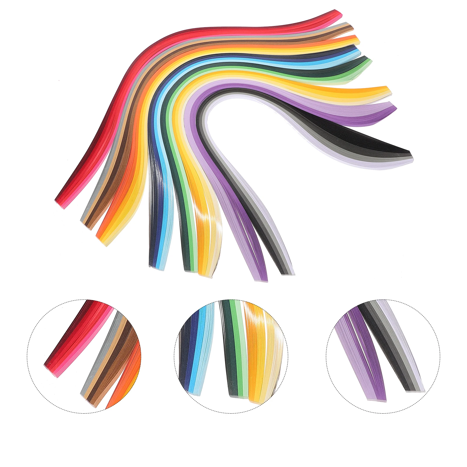 

8 Bags Gradient Colored Paper Strips Multi-color Quilling Kits Colorful Diy Tools Crepe Crafts Handmade Products