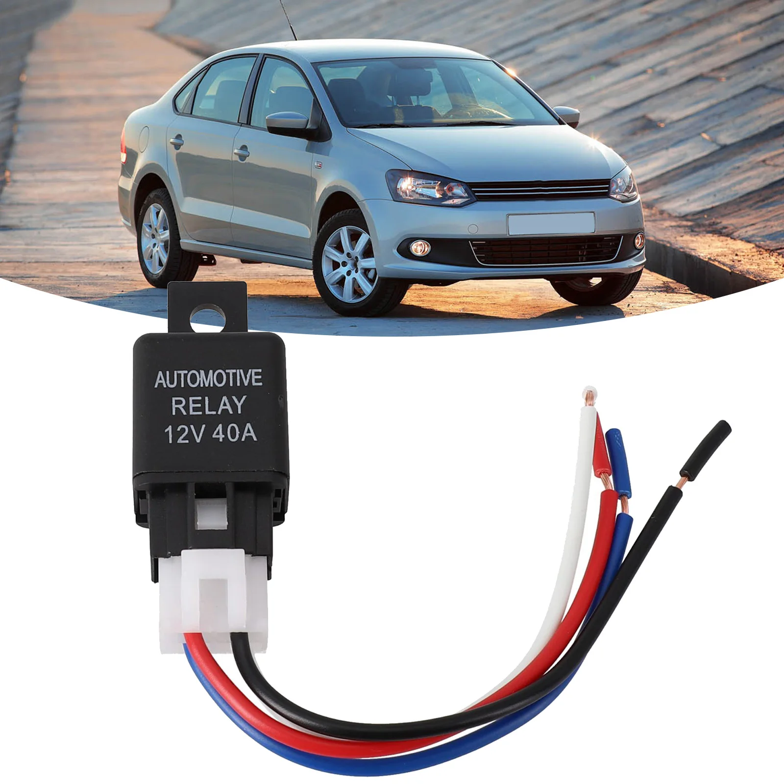 Car Relay Cable Cable Black Cable For Car Alarms HID Headlights Package Contents: 1*Cable 1*Car Relay Brand New