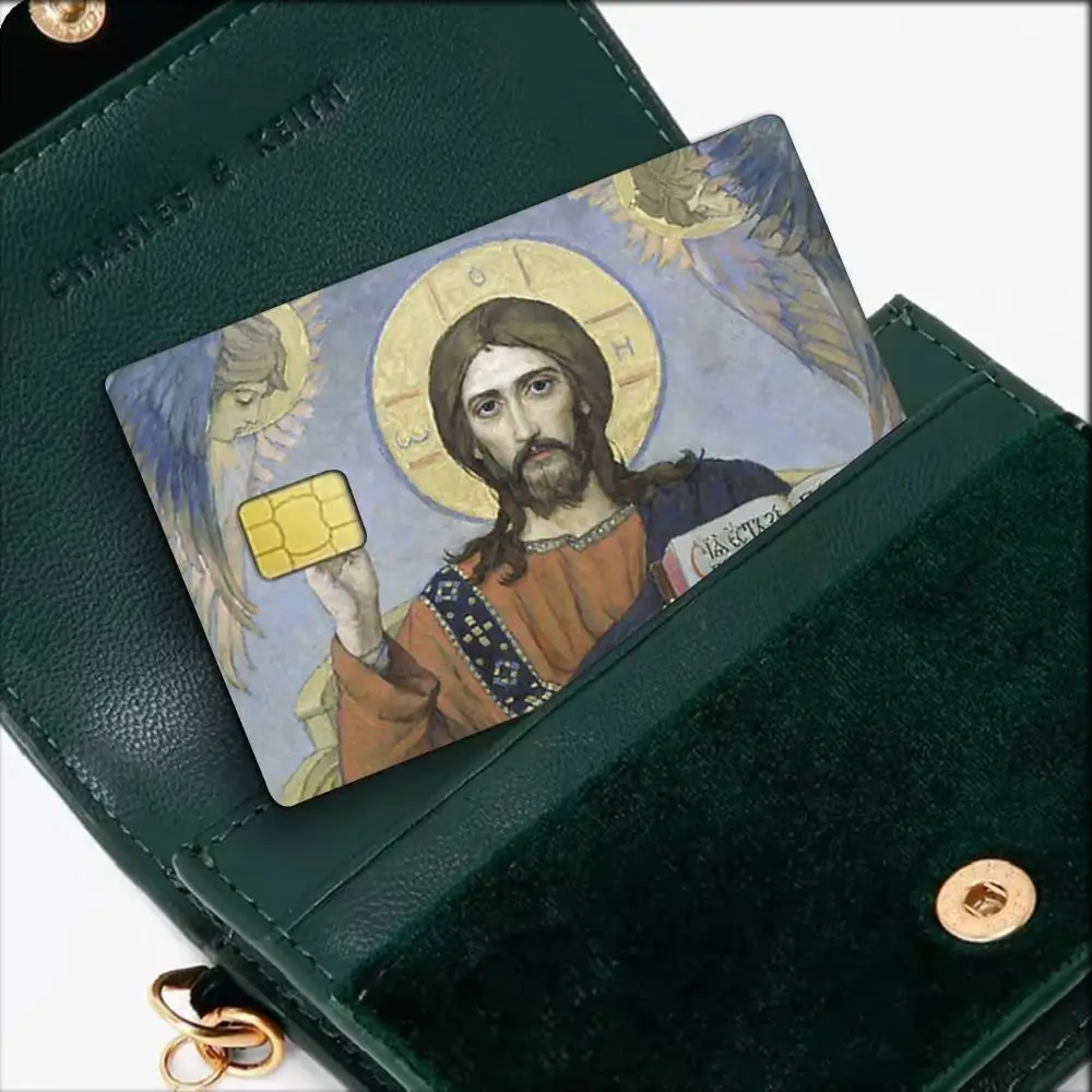 Russia Jesus Artists Canvas Painting Waterproof Film Skin Cover Credit Card Stickers Debit Front Bank