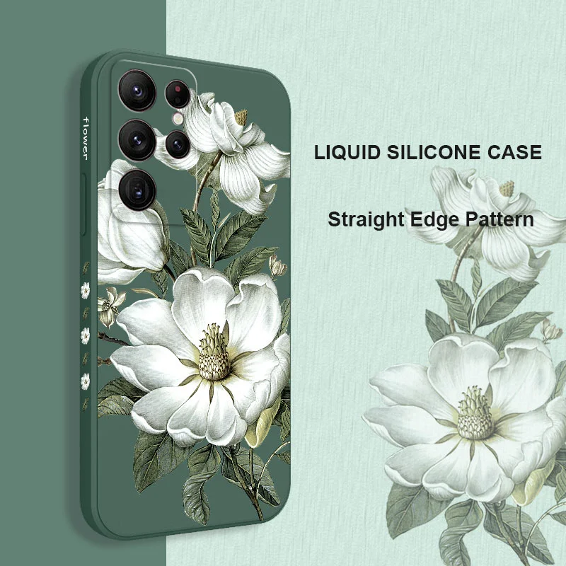 Wild Flowers Phone Case For Samsung Galaxy S24 S23 S22 S21 S20 Ultra Plus FE S10 S9 S10E Note 20 ultra 10 9 Plus Cover