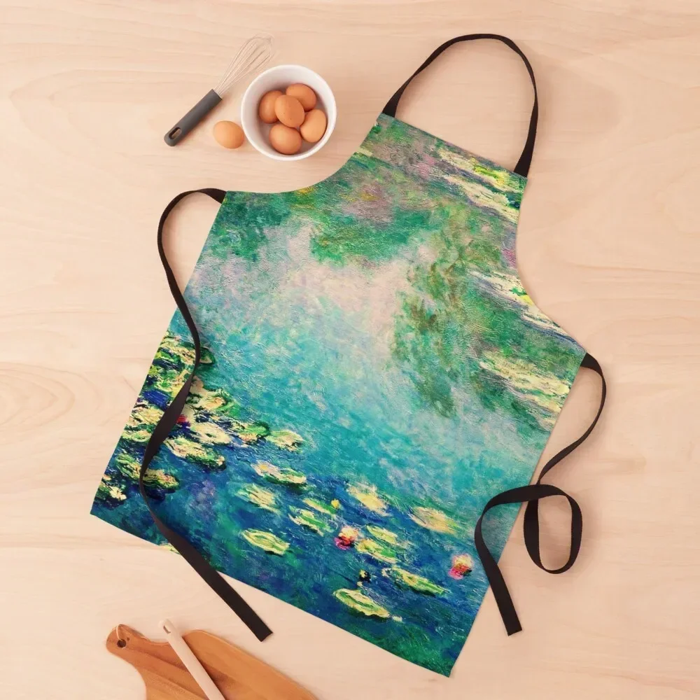 Claude Monet's Water Garden - Le jardin d'eau de Giverny Apron man chef uniform Hairdressing Apron