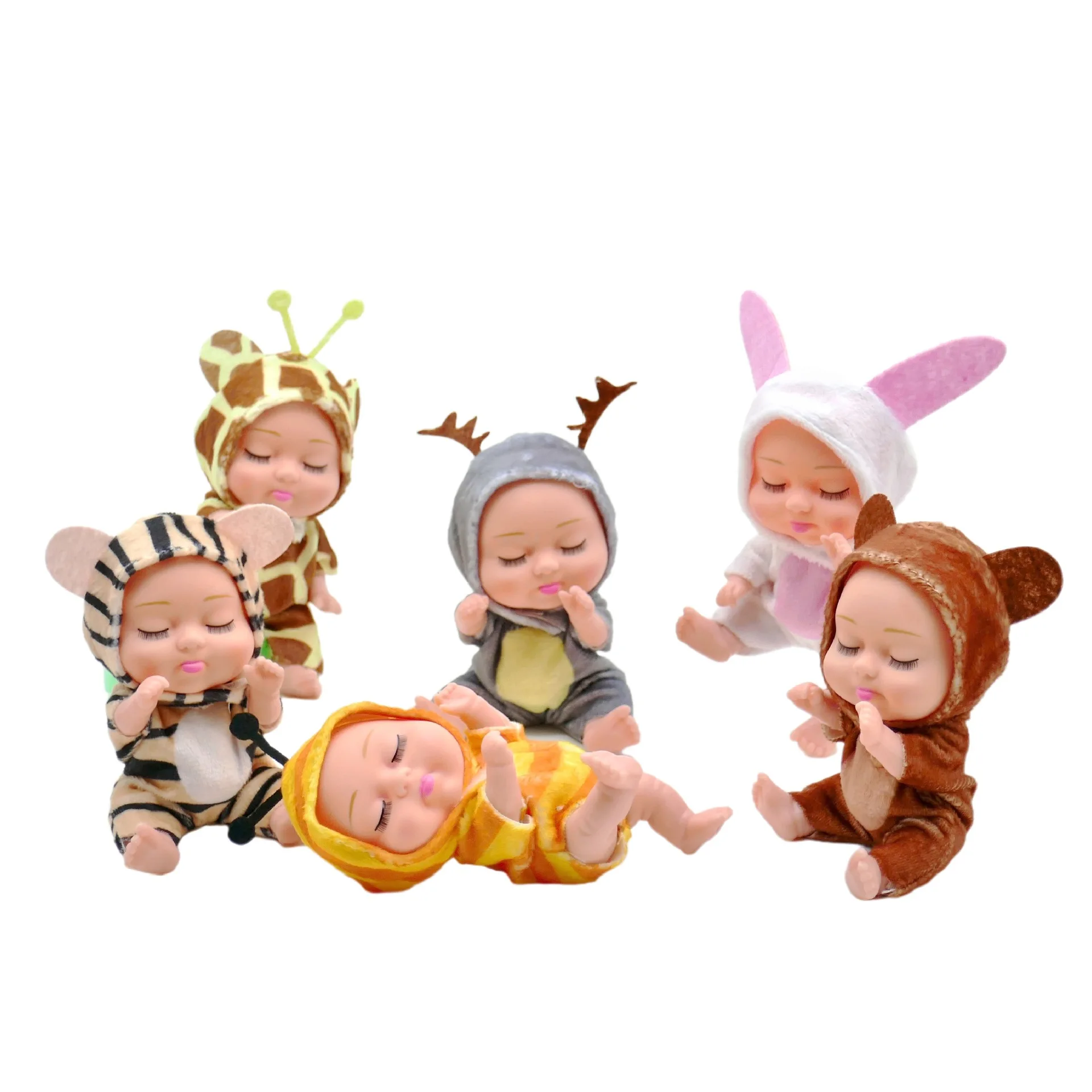ตุ๊กตาทารกจำลองขนาด 8 นิ้วที่สามารถส่งเสียงได้ ตุ๊กตาเกิดใหม่ BJD ตุ๊กตาเพื่อนซี้ที่เหมือนจริง