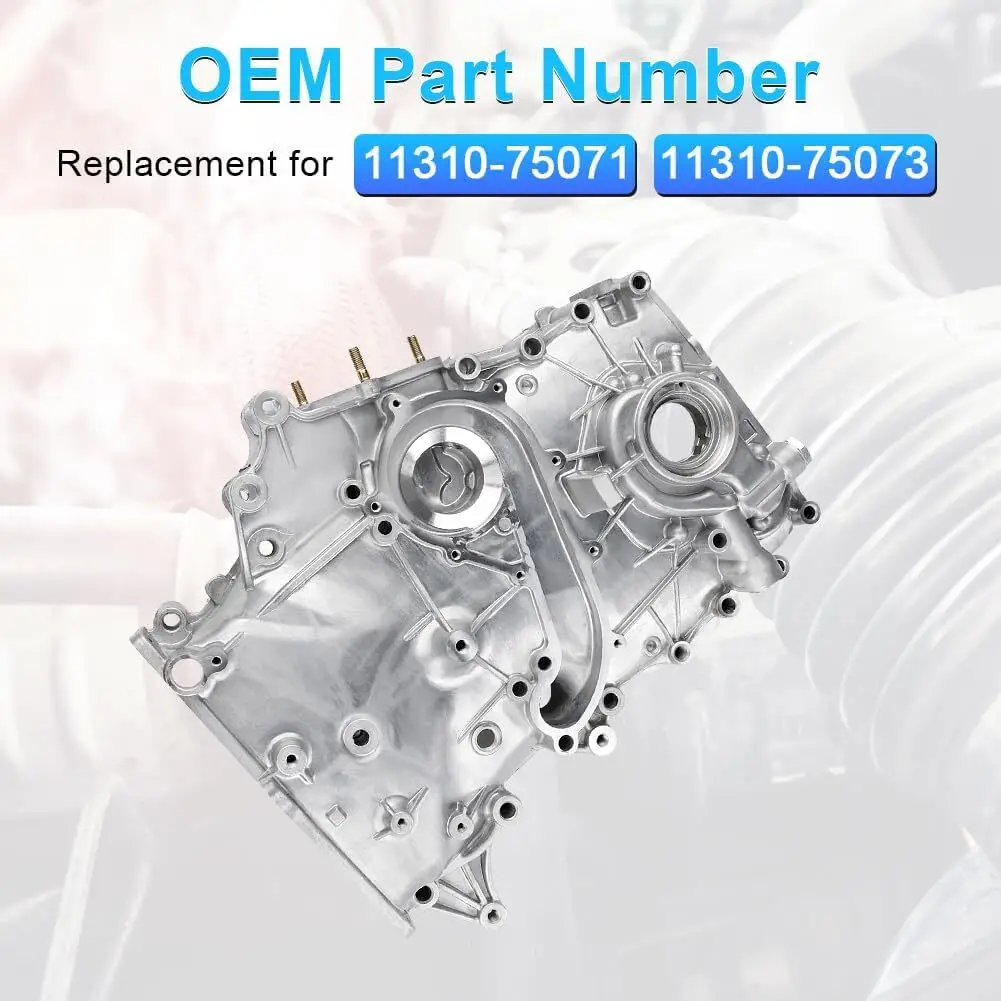11310-75070 11310-75073 11310-75071 エンジンタイミングカバー オイルポンプ付き For2005-2015 トヨタ タコマ 2.7L L4 16V