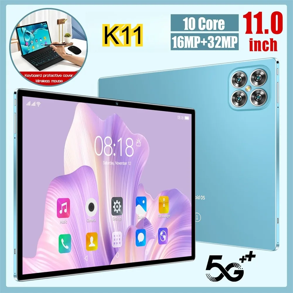 

New K11 Tablets 11inch 4G 5G Dual SIM Android 13 System Tablet Global Version 16GB+1TB 10000mAh Battery PC For Children's Kid