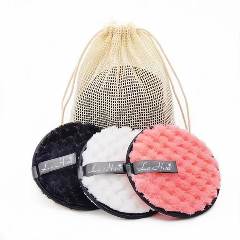 3 stücke Wiederverwendbare Make-Up Entfernung Pads Baumwolle Wischen Mikrofaser Make-Up Entfernung Schwamm Baumwolle Reinigung Pad Werkzeug Reinigung Pad