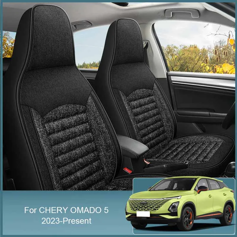 

Car Customized For Chery OMODA 5 2023-Present Flax Full Surrounding Seat Cushion Cover Protect Internal Auto Accessory