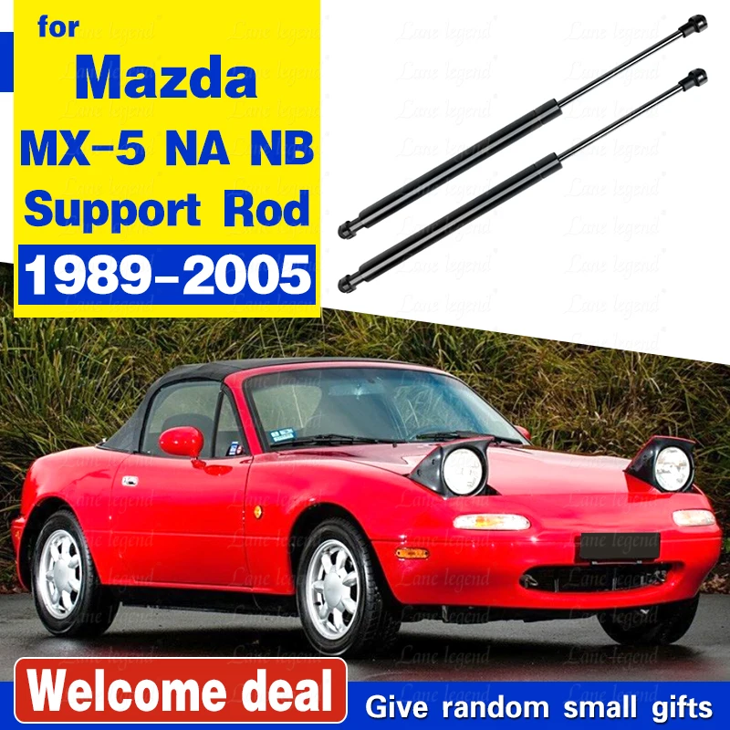 for Mazda MX-5 Roadster NA NB 1989-2005 Front Bonnet Hood Modify Gas Struts Spring Damper Lift Support Absorber Hydraulic Rod