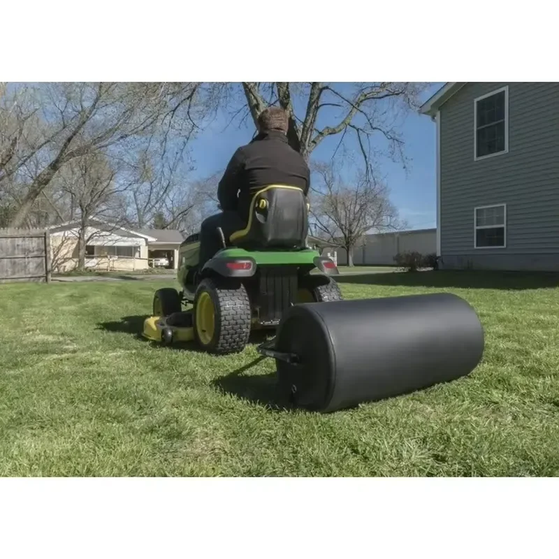 for Riding Lawn Mower Lawn Roller Attachment Large Capacity Water Filling Durable Steel Frame for Leveling Garden Care