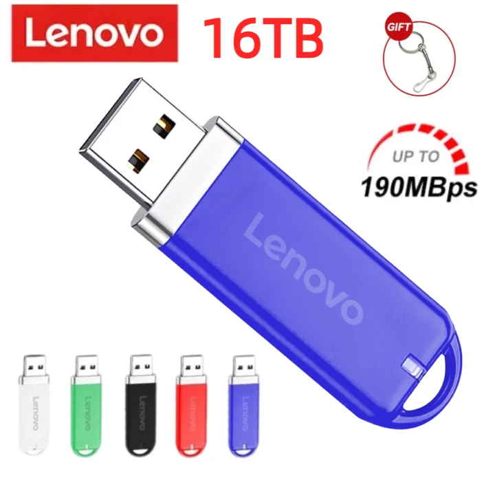 Lenovo 16TB USB 3.0 Flash Drive High Speed Pen Drive 2TB 1TB Usb 3. 0 Memory Stick Flash Pendrive Metal Memoria Usb Disk For PC