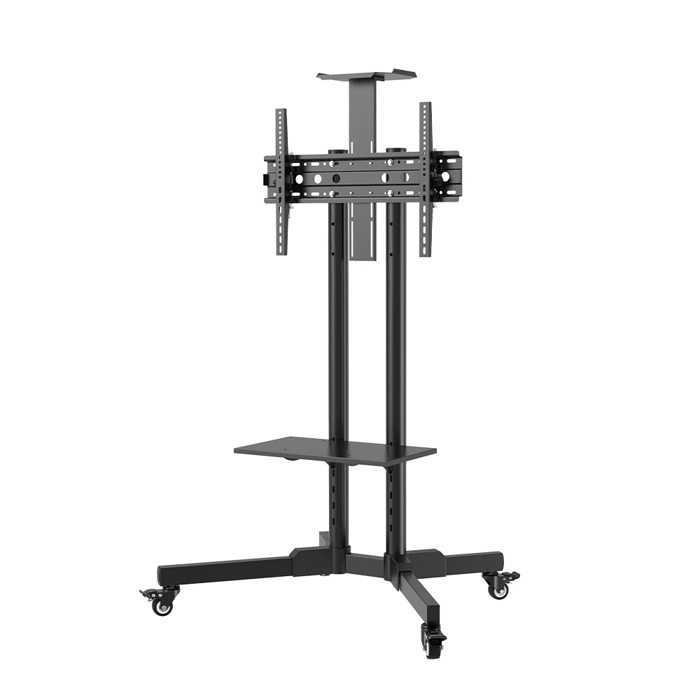 Universal LED LCD Flat Panel Screens TV Trolley Height Adjustable 32 to 65 Mobile TV Bracket Floor Stands Rolling Tv Carts
