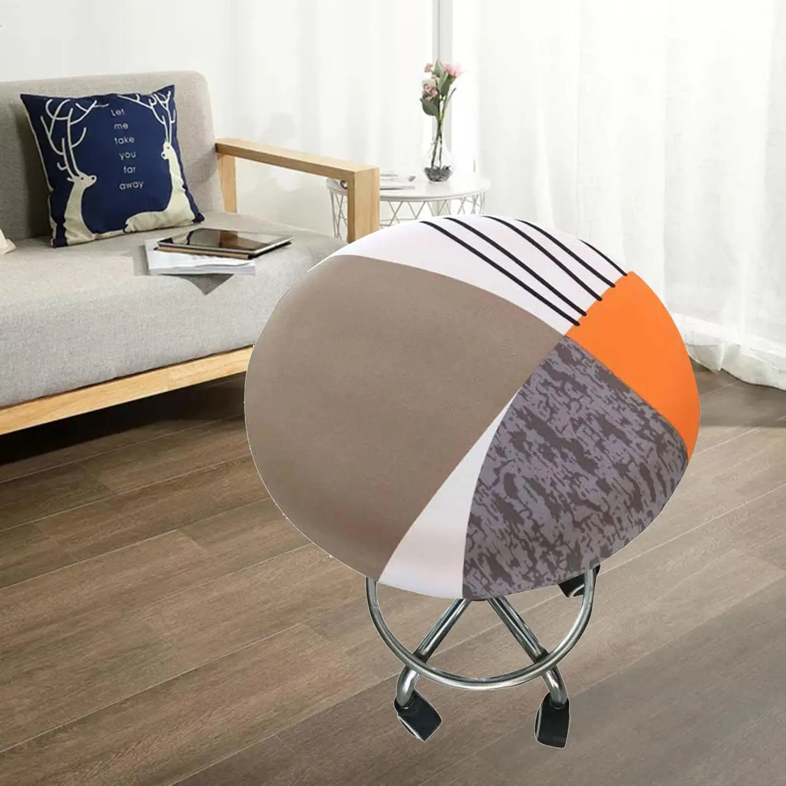 Stretch Round Bar Stool Cover Washable  Cover Polyester  Cushion 28-40cm