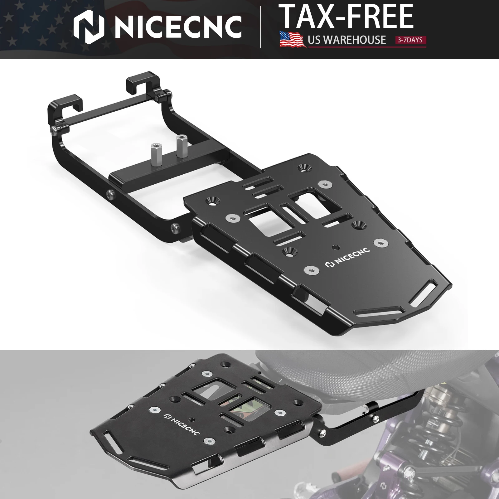 

(US Stock) NICECNC For Surron Light Bee X Luggage Rack Tail Cargo Bag Rack Durable For Sur-Ron Light Bee S L1E Segway X160 X260