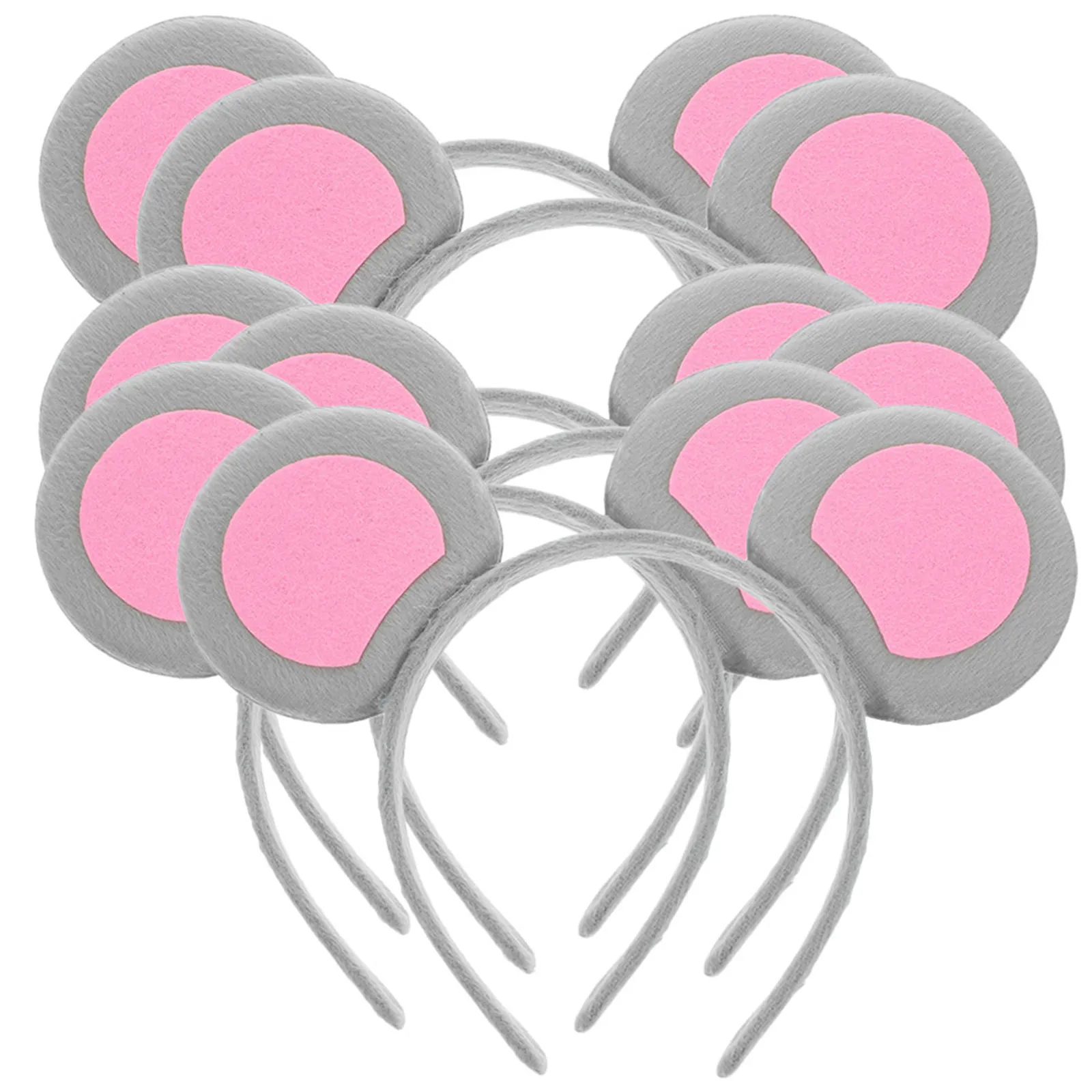 

Набор из 6 женских повязок на голову с ушками мыши, тканевые, в мультяшном стиле, для девочек, для вечеринок, фотосессий, фестивалей, аксессуар для ношения