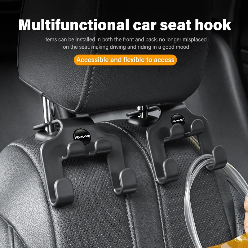 Double Head Hook Car Rear Seat Hanging Storage Holder Organizer For Toyota RAV4 20 30 XA30 2005 2006 2007 2008 2009 2010 2011