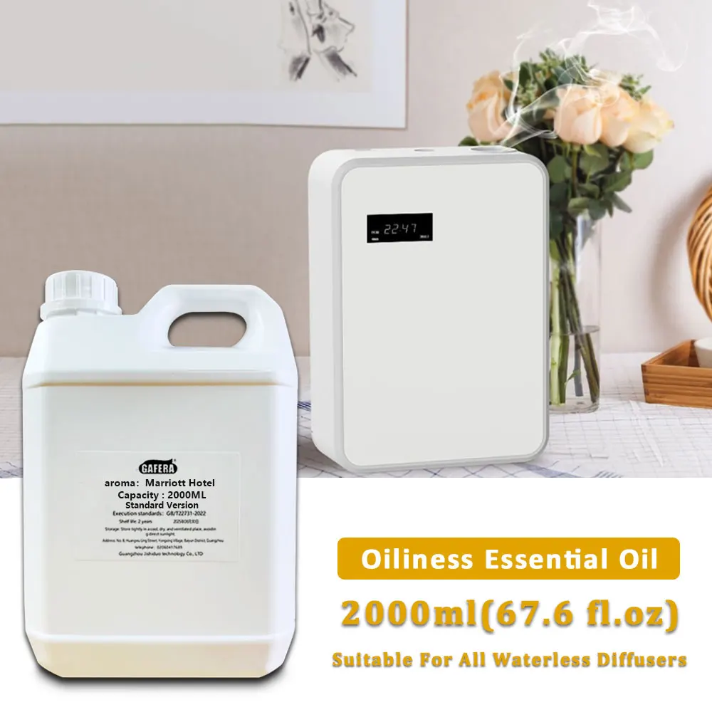 GAFERA 2000ml (67.6 fl.oz) Marriott Hotel Cedar Essential Oils - For All Waterless Diffuser, Diffuser Replenish Aromatherapy Oil