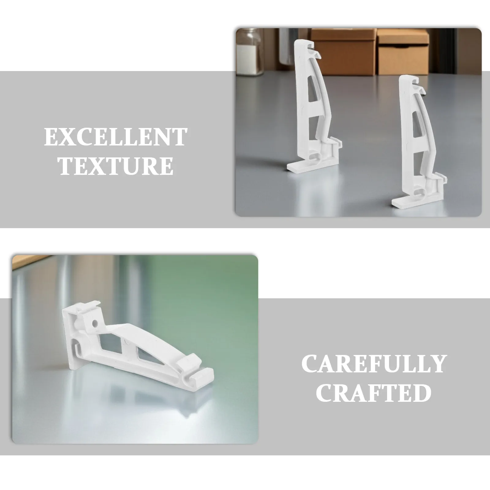 6Pcs PVC Water Trough Hangers Hidden Roof Gutter Brackets White Plastic Stable Sagging Gutter Repair Downspout Support