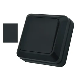 Black On/Off 1 Gang 1 Way EU Standard Wall Surface Rocker Switch Flame Retardant Button Light Switch Spray Plastic Classic Way