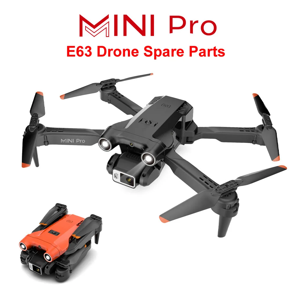 E63 Drone 4K HD Aerial Double Camera Mini Pro Quadcopter Optical Flow Obstacle Avoidance RC Aircraft Motor Arm Battery etc.Parts