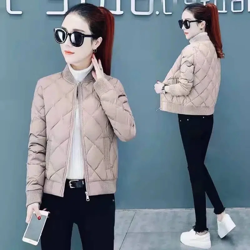Thin light Down Cotton Jacket Female Short Coat Spring Parkas New Women Winter Warm Cotton Jacket Ladies Baseball Uniform Jacket