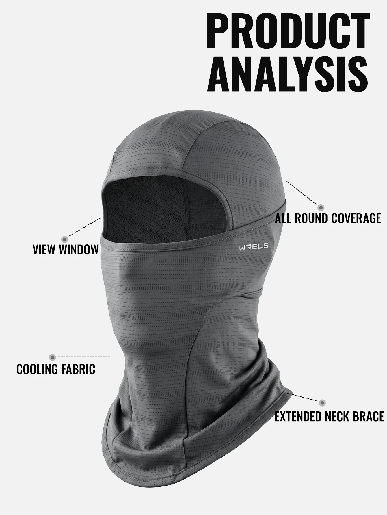 WRELS Sommer-Skimaske aus Eisseide, Kühlende Balaclava, Shiesty-Maske mit UV-Schutz, Atmungsaktive Vollgesichtsmaske für Radfahren und Motorradfahren – Detail 11