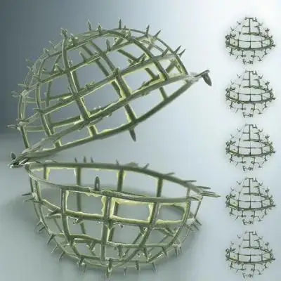 

6Pcs Artificial Plant Topiary Ball Support Plastic Flower Arrangement Rack Stylish Faux Green Ball Frame for Garden Home Wedding